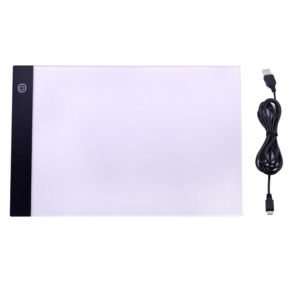 WKDP-tableta gráfica LED iluminada, tablero de dibujo Ultra A4, almohadilla de luz, libro de bocetos, tablero de copia en blanco, lienzo para pintar