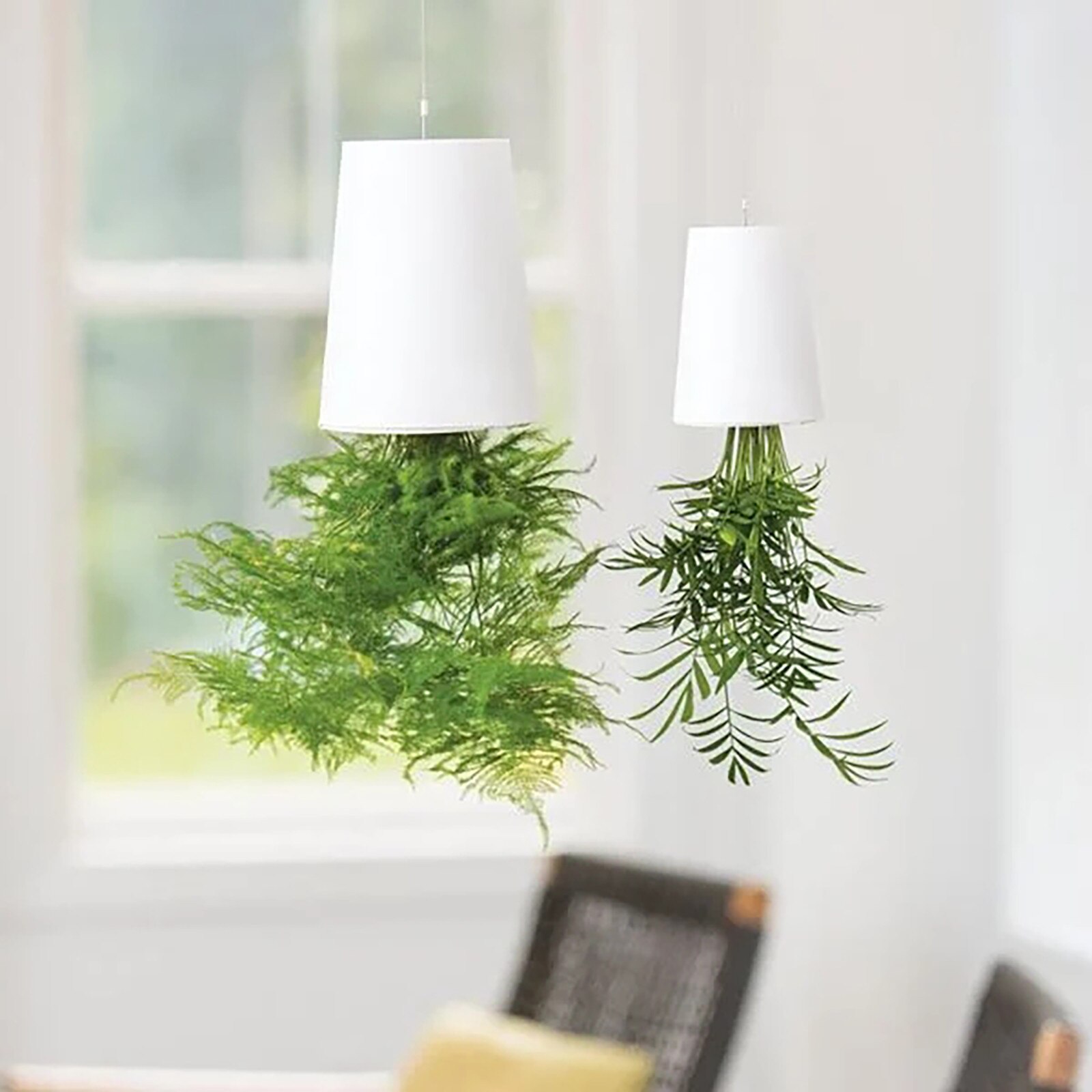 40#Indoor Sky Garden Hanging Pot Upside Down Recycled Hanging Planter Pot Upside Down Sky Planting Pot Flowerpot Storage Basket