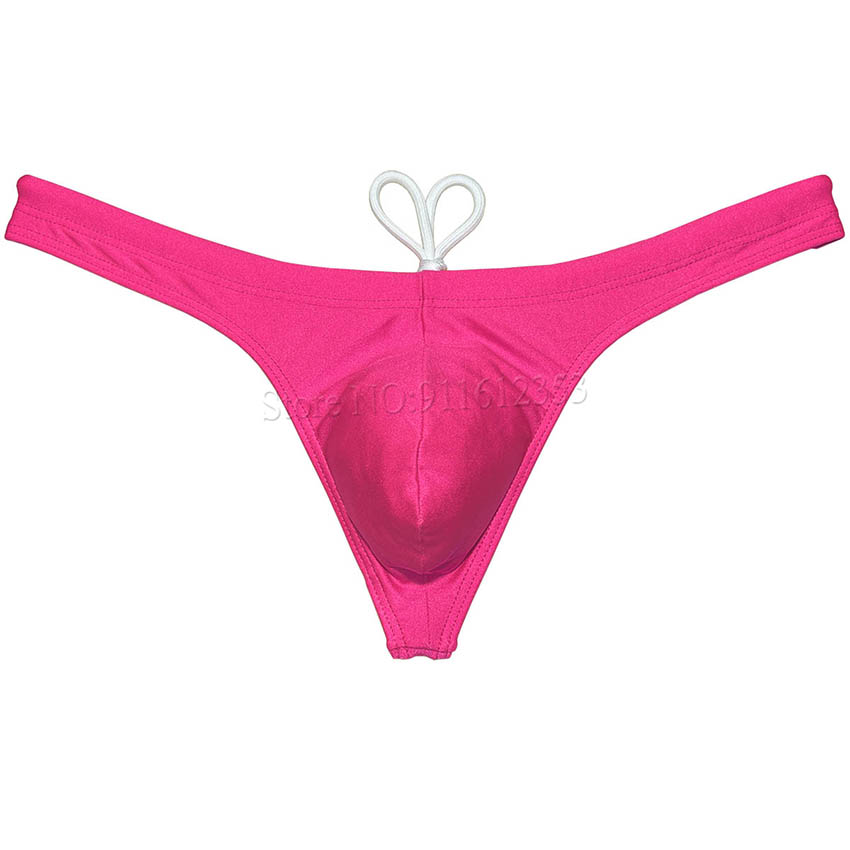 Männer Bademode Bikini Badeanzug T-Back Low Wait Tight Beachwear Surfen Tanga Solide Bikini Schwimmen Tanga: L / Gold