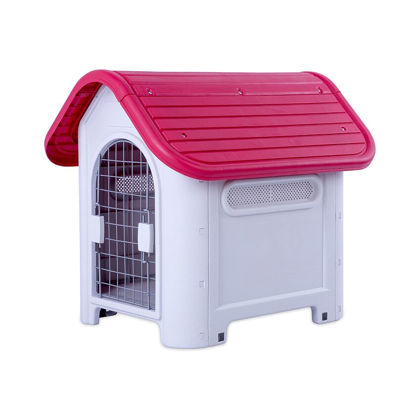 Grande maison pour chiens | Maison étanche d'intérieur et d'extérieur pour chiens de compagnie, en plastique , gros: 403 red