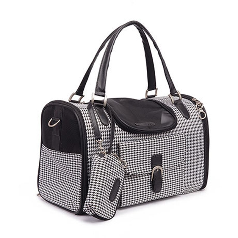 Bolsa de transporte portátil para exteriores, bolso de viaje de cuero para perros pequeños, Chihuahua, gato y perro