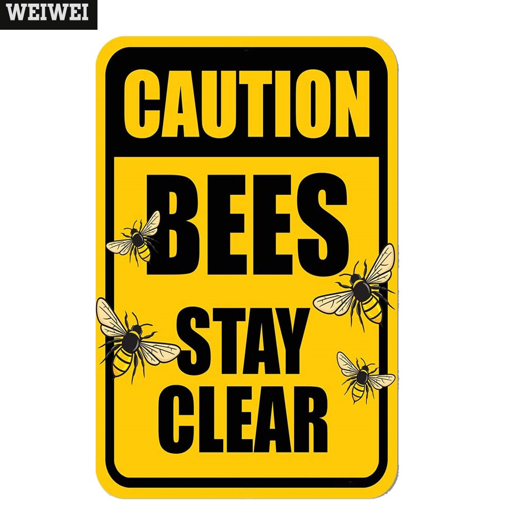 Affiche de miel Happy Bee, Plaque métallique en fer blanc, décoration murale pour jardin, ferme, apiculteur, avertissement, plaques en fer Vintage: 11