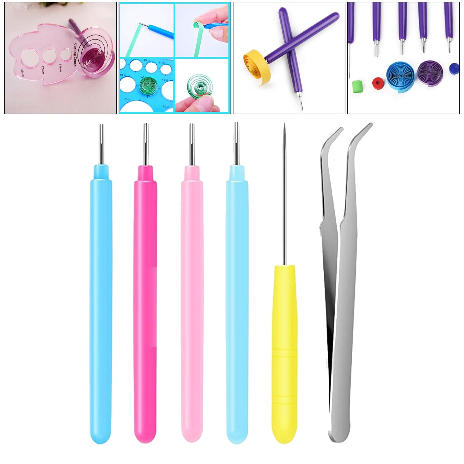 Slotted Quilling Tools Quilling Supplies Hand Craft DIY Tool for Adults 16 Pieces: 6 Pieces