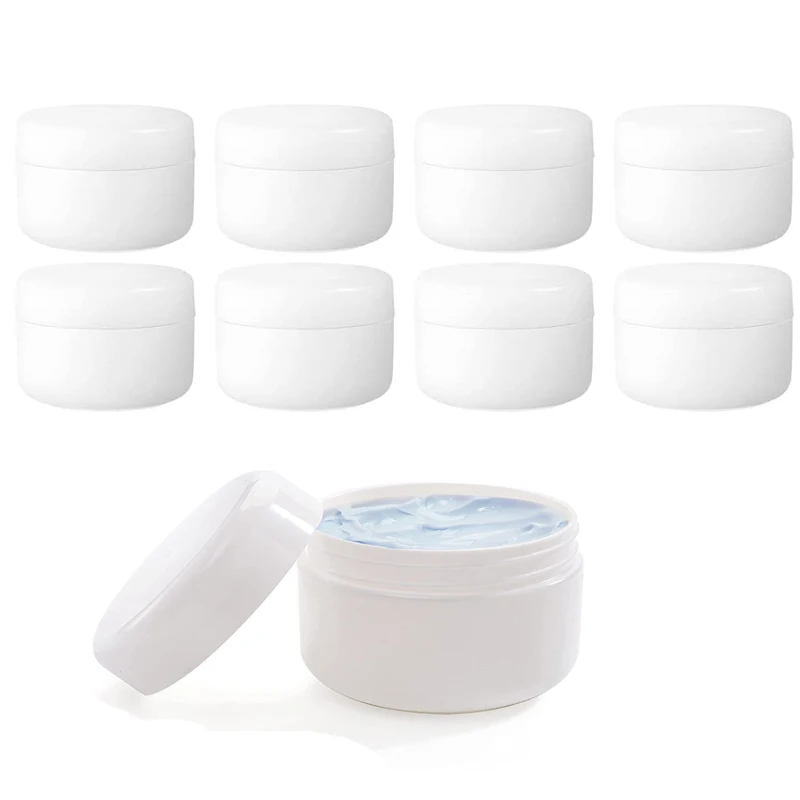Frascos de plástico rellenables para maquillaje y cosméticos, tarros vacíos para crema facial, contenedores de almacenamiento de loción y sombra de ojos, 10 Uds., 10g-100g