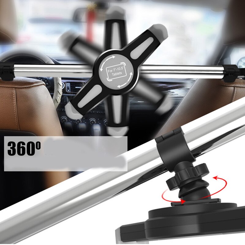 Bil surfplatta hållare 360 ° rotation justerbar tablett stativ baksäte fäste för ipad 7-11 tums universell baksätet tablett hållare