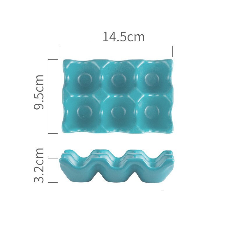 Kreatywna taca na jajka ceramiczne antypoślizgowe pudełko na jaja lodówka odporna na wstrząsy taca na jajka pudło robić wstawienia na półkę organizacja przechowywania rodziny