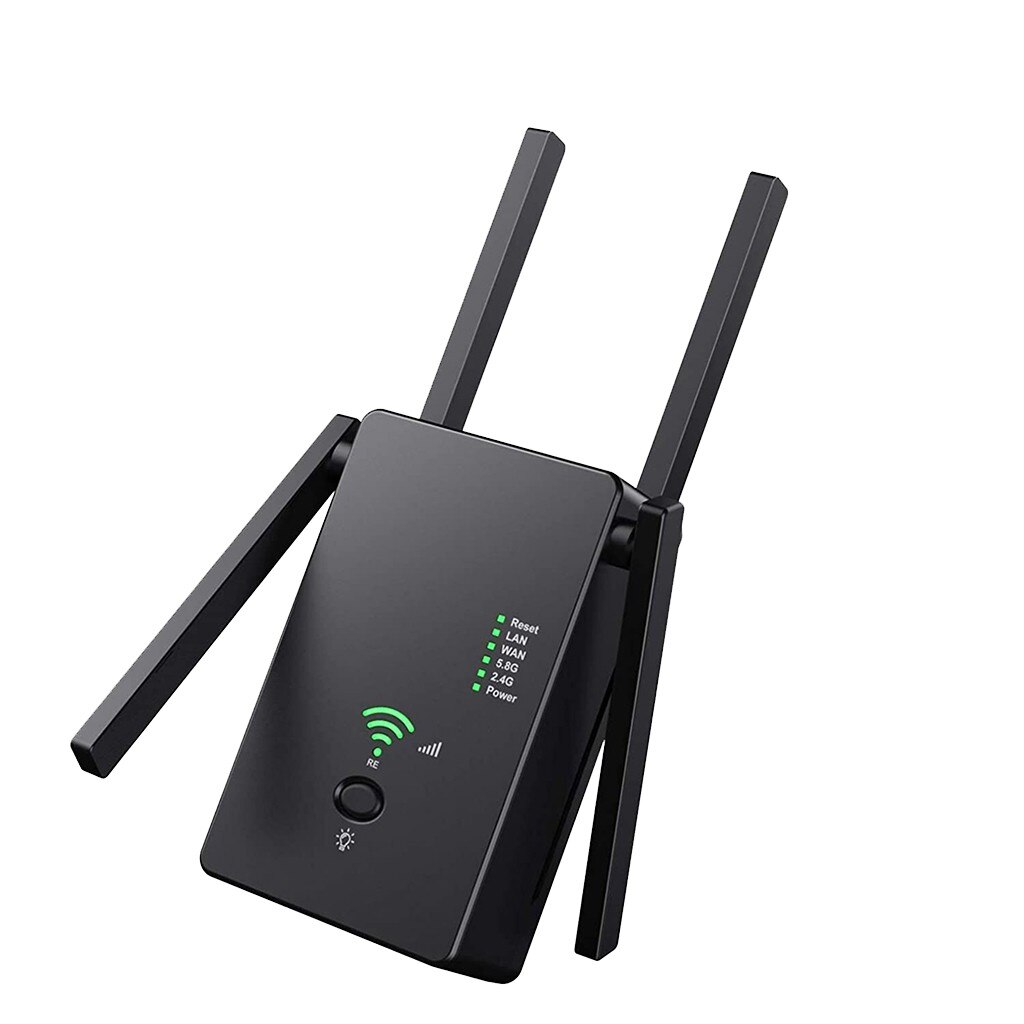 Practical And Simple Signal Full Coverage Router Ac1200 Wifi Range Extender Latest Dual Band Wifi Extender Repeater#g30: Black