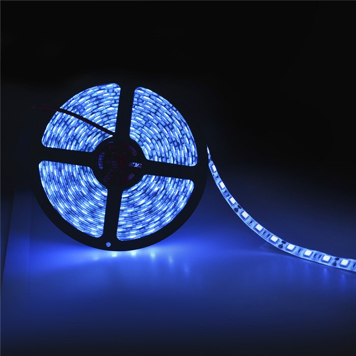 DC 12V 5M Waterproof LED Strip SMD5050 5050 RGB 60LEDs/M Flexible Light 5050 LED Strip RGB White/Warm White/Pink/Blue/Green/Red: Ice Blue