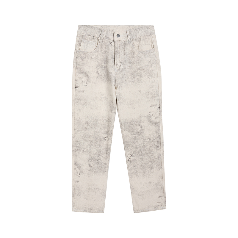 Pantalones vaqueros desgastados con agujeros rasgados para hombre, Jeans rectos de estilo Hip Hop, ropa de calle lavada con bolsillos informales: NZ73 PIC COLOR / Asian XL