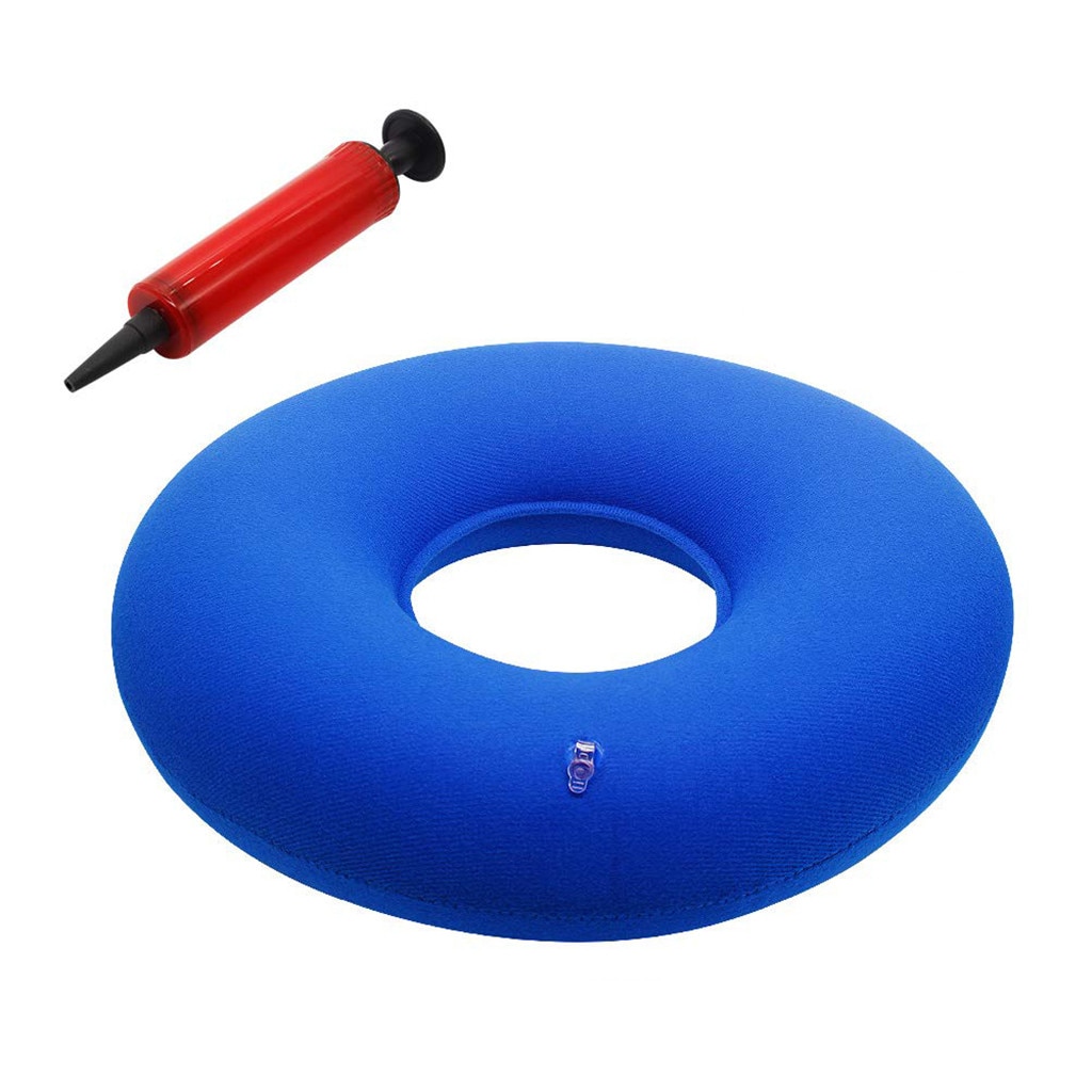 Inflatable Vinyl Ring Round Seat Cushion Hemorrhoid Pillow Donut Free Rubber Inflatable Seat Pad Lumbar Support