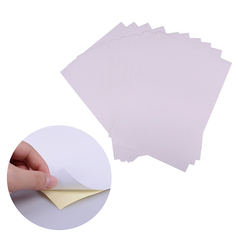 Iink-papel adhesivo A4 mate, autoadhesivo, imprimible, blanco, para oficina, 10 hojas