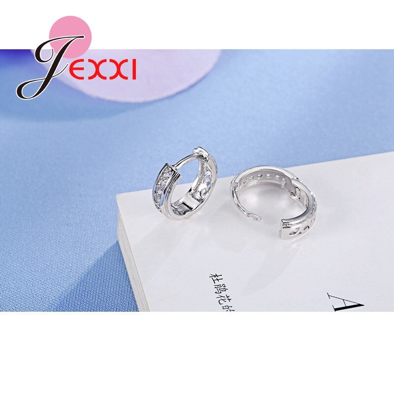 925 Sterling Zilver Stud Oorbellen Voor Vrouwen Meisjes Party Engagement Klassieke Stijl Fijne Accessoire Sieraden Cz Zirconia