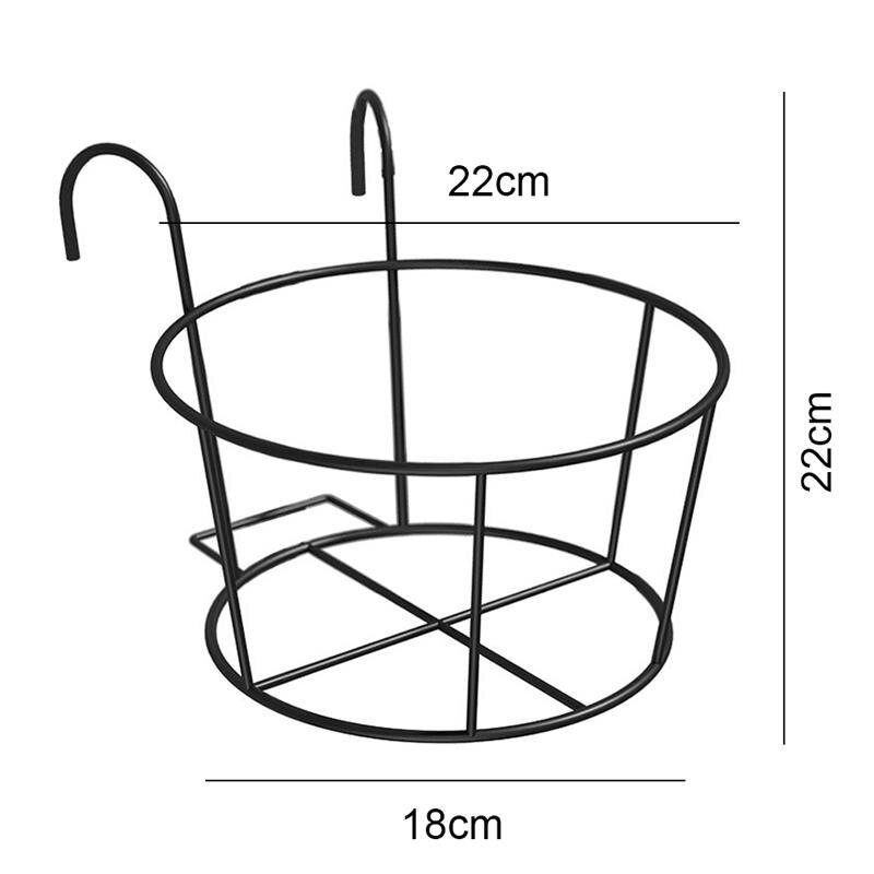 Ijzeren Bloempot Hanger Plant Bloem Balkon Tuin Bonsai Balkon Bloemenmand Ijzeren Rek Bloempot Houder Haak Beugel: H