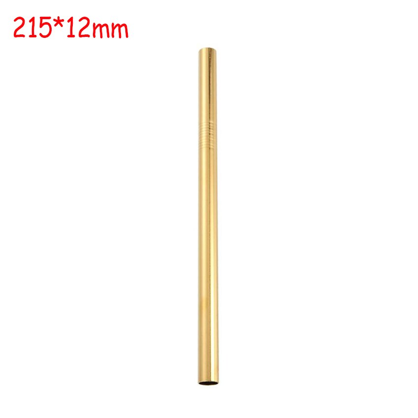 1/3Stck extra Breiten Stroh wiederverwendbar Edelstahl Trinken Stroh Metall Stroh Für Smoothies Tapioka Perlen Milch Tee saft Bar Werkzeug: Gold 12mm 1Pc