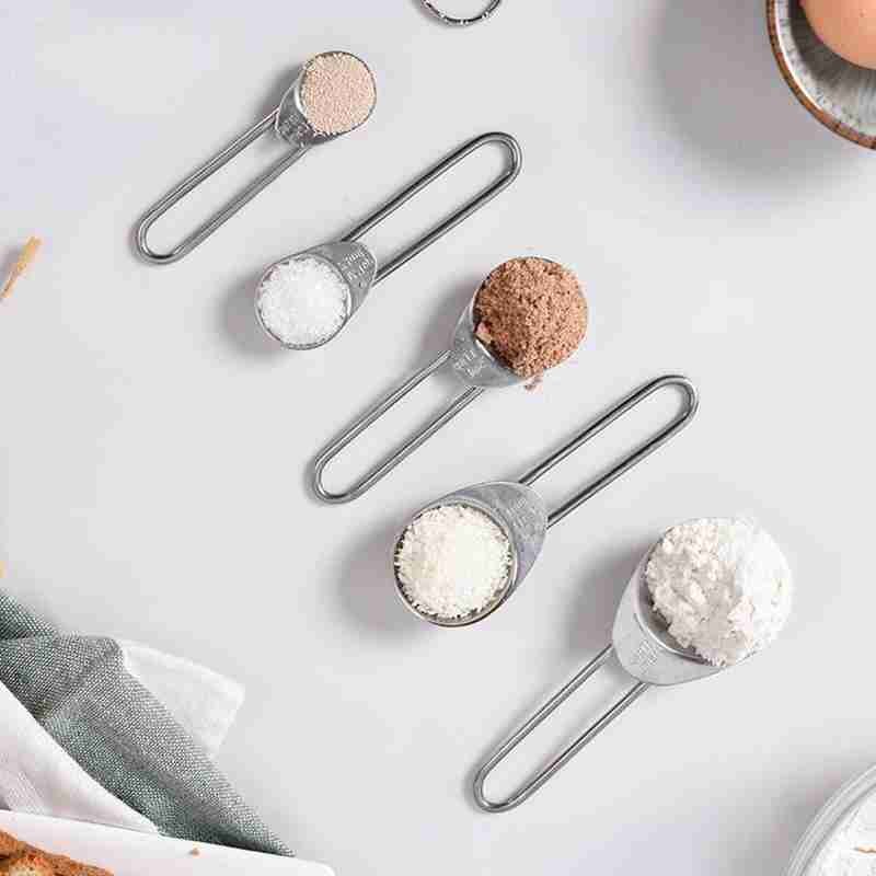 Measuring Spoons Stainless Steel Measuring Baking Spoons Cooking Cups Teaspoons Measuring Cooking Accessory