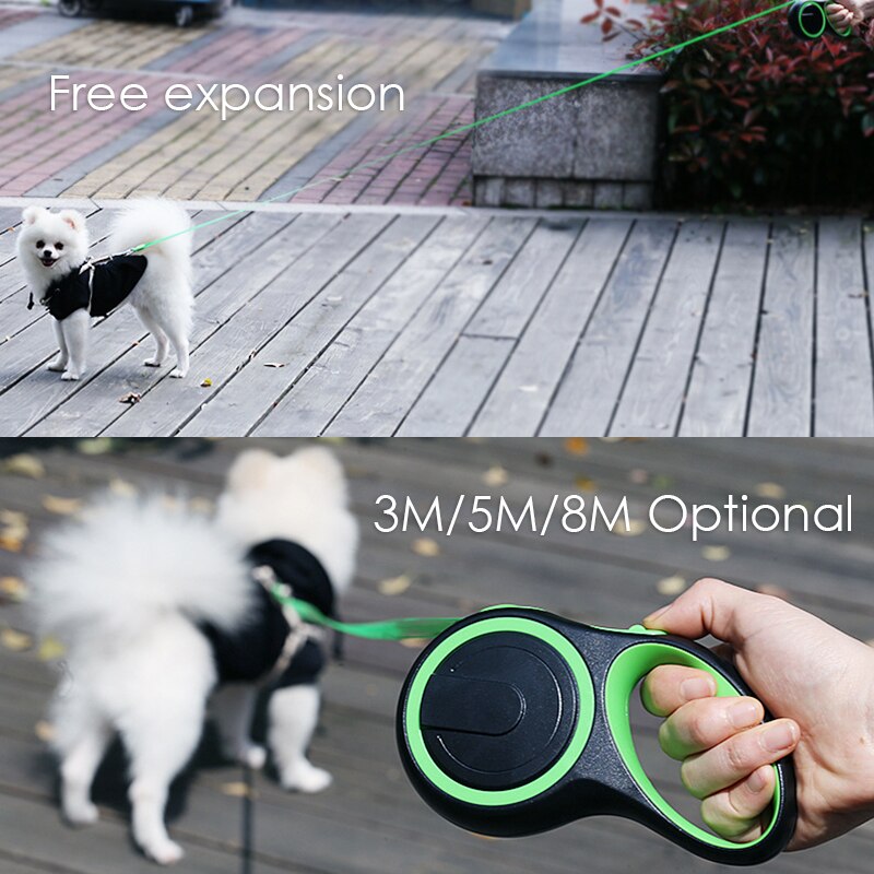 Lange sterke hondenriem, intrekbare hondenriem voor grote honden, duurzame nylon wandelriem, automatisch uitschuifbaar hondenkoord