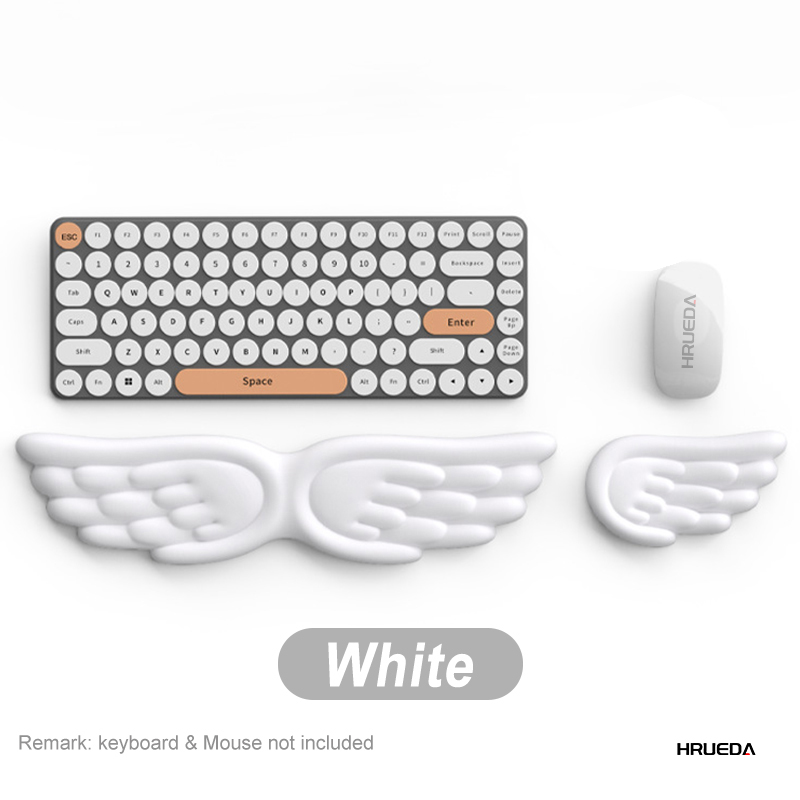 Mechanical Keyboard, Mouse, Wrist Rest, Computer Keyboard, Laptop, Angel Wing, Memory Foam, Mouse Pad Wrist Support: BEAN PASTE