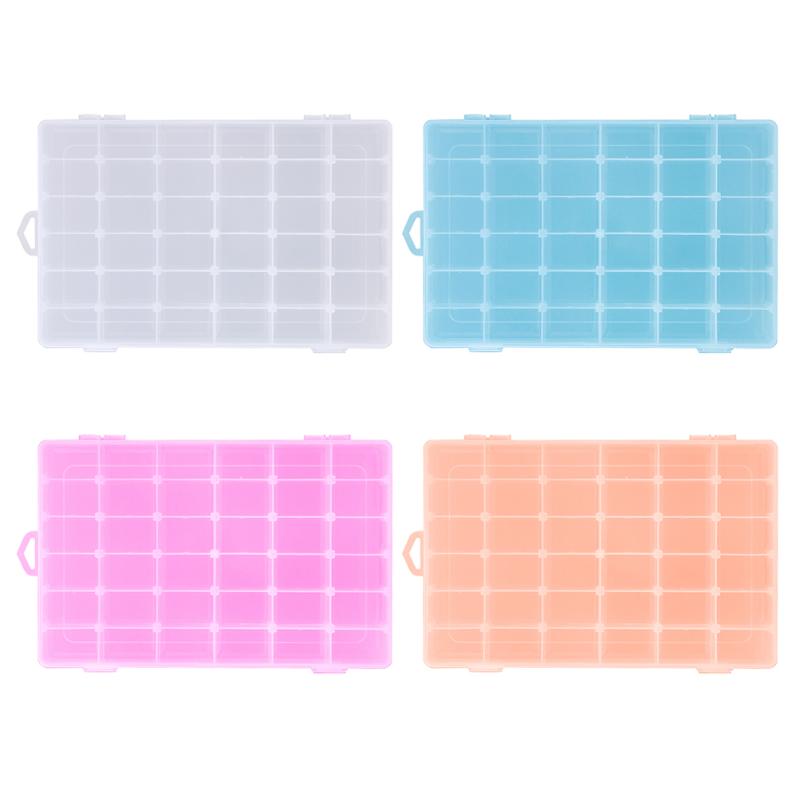 Rectangle Plastic Organizer 36 Compartment Storage Box Adjustable Bead Container Rings Jewelry Case Home Organizer