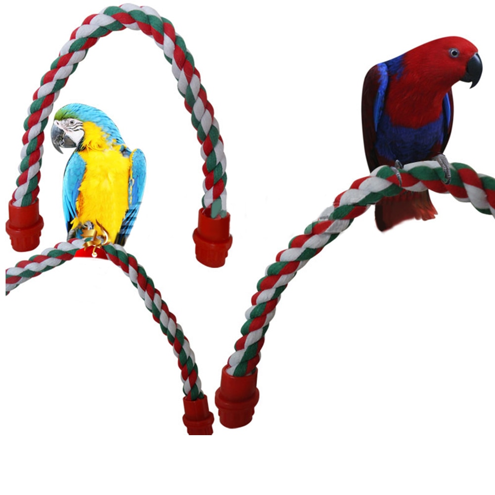 Farverige reb ledning papegøje legetøj kæledyr fugl spille bid tygge bøje klatre ornamenter