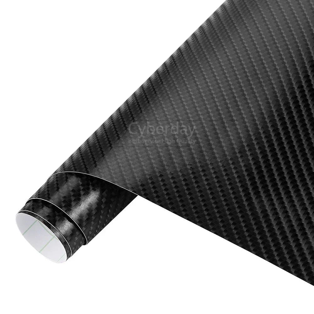 Película de envoltura de vinilo de fibra de carbono para coche, 3M, bricolaje, estilo automático, pegatinas gruesas 4D para coche, impermeables con burbujas sin aire, 100mm x 1520mm