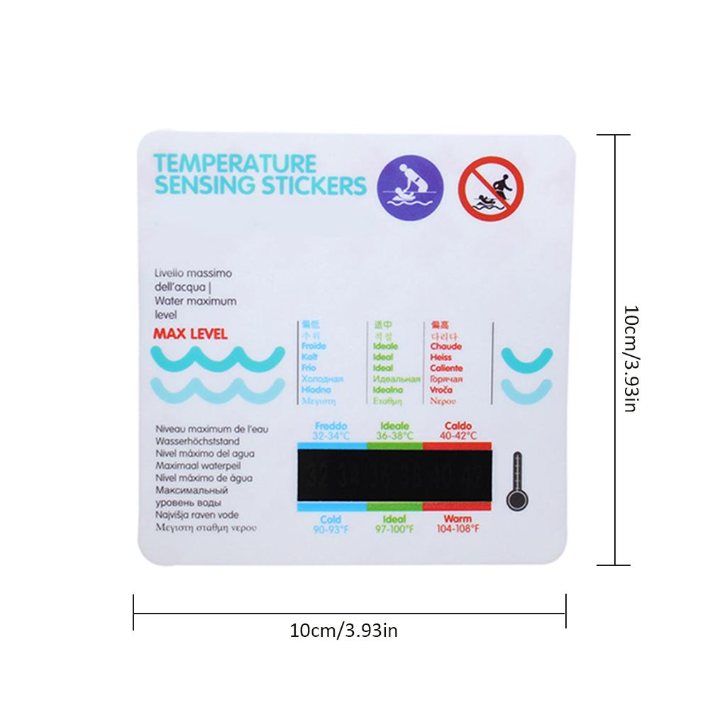 Baby Bath Water Temperature Measuring Card Sticker Bathtub Pool Cartoon Temperature Card Baby Bath Water Temperature Stickers