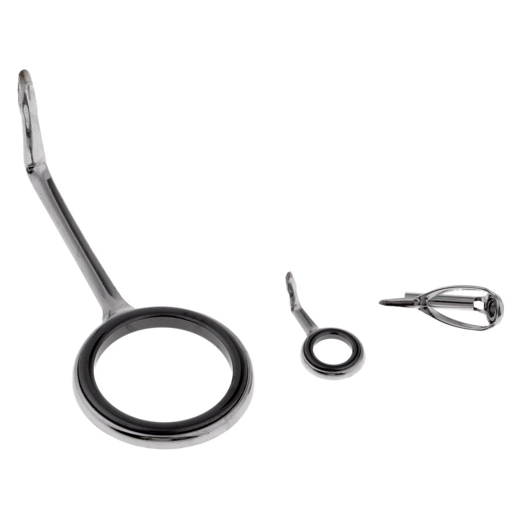 8 Pieces Fishing Rod Guides Tip Ring Spinning Telescopic Surf Casting Rod Guides 2mm 3.5mm 5.5mm 8.8mm 19.3mm Fishing Accessory