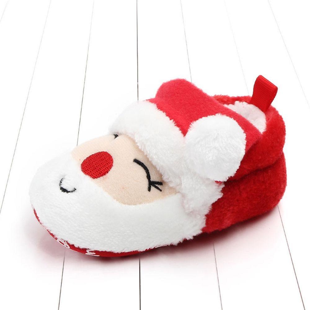 Christmas Warm Shoes Kids Toddler First Walkers Winter Baby Boys Girls Shoes Xmas Cosplay Cute Cartoon Kids Animal Shoes