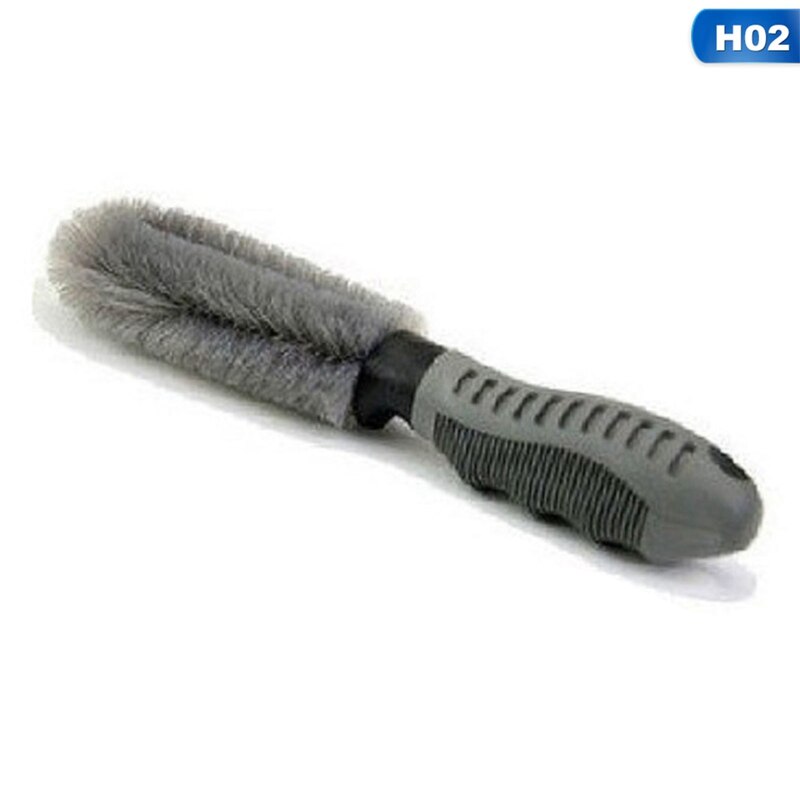 Car Wheel Brush Tire Rim Washing Tool Vehicle Tyre Cleaning Brushes Black Auto Maintenance Care Car Accessories: H02