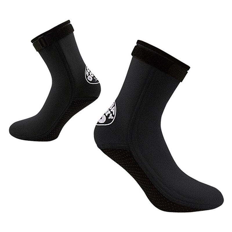 Männer Und Frauen 3 Mm Schnorcheln Socken Nicht-Unterhose Warme Tauchen Socken Neopren Schuhe Wasser Schuhe Strand Stiefel Surfen stiefel: Schwarz / M