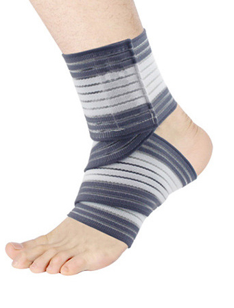 1pc70cm Enkel Ondersteuning Spiraalvormig Gewikkelde Bandage Volleybal Basketbal Enkel Orotection Verstelbare Elastische Bands Sport Veiligheid Brace: Gray / 40cm