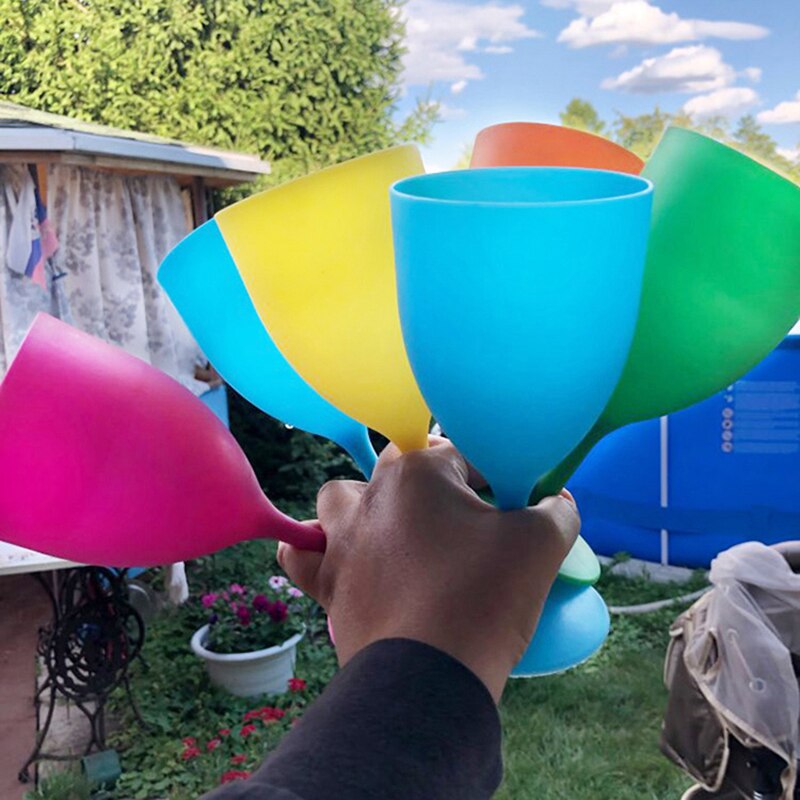 6 st/set plast vinglas bägare cocktail champagne koppar färgglada frostat glas för fest picknick bar drink koppar
