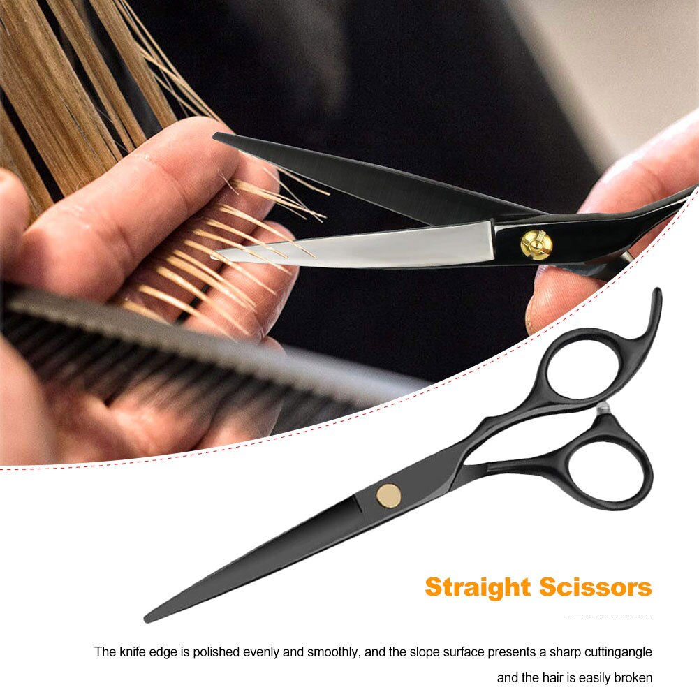 9PCS Hair Cutting Scissors Set Pro Hairdressing Scissors Kit With Thinning Scissor Shears Hair Cape Comb Tool For Barber General