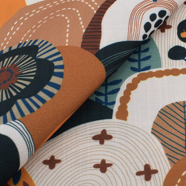 Tegneserie papegøyeserie, trykt bomullslinstoff for gjør-det-selv quilting og sy sofa, duk, gardin, veske, putemateriale: D 1 stk