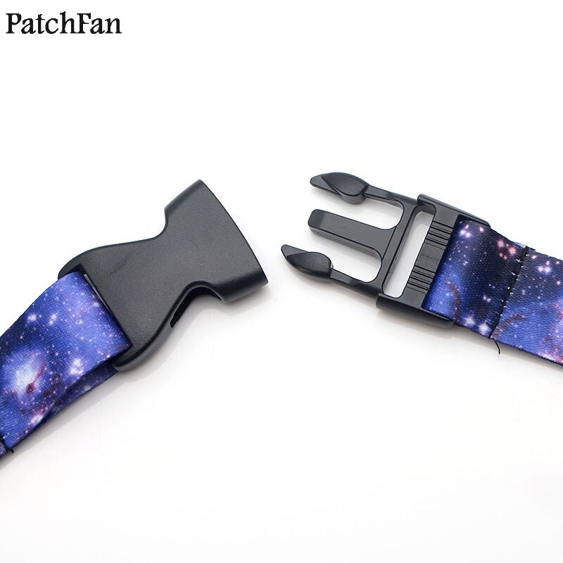 Patchfan Nutural Nebula sterrenhemel sleutelhanger lanyard singels lint neck strap stof para id badge telefoon houders ketting A1161