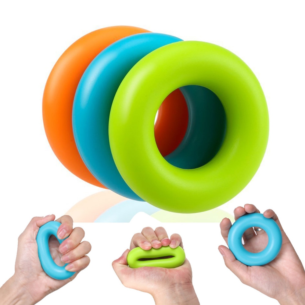 Hand Grip Vinger Pow Trainer Massief Siliconen Rubber Ring Hand Expander Uitoefenaar Vingers Grijper Powerball Hand Exerciser Grip