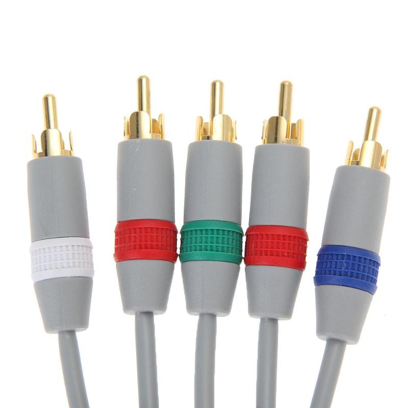 1080P Component Cable HDTV Audio Video AV 5RCA Cable for Nintendo Wii