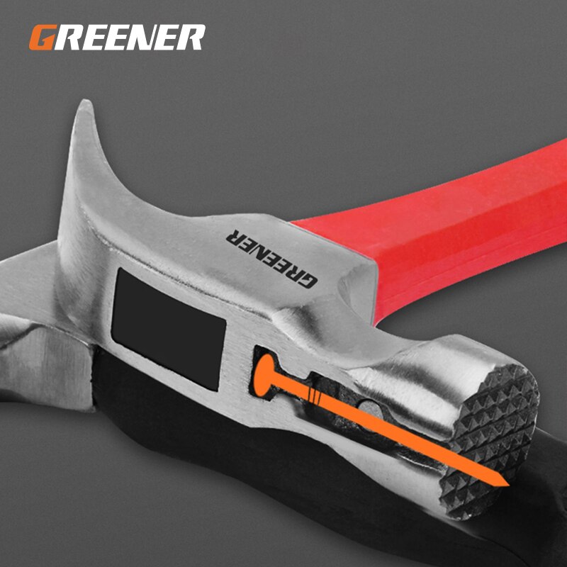 Groener Klauw Hamer Voor Houtbewerking Automatische Nail Zuig Hamer Multifunctionele Shockproof Steel Hamer Huishouden Handgereedschap