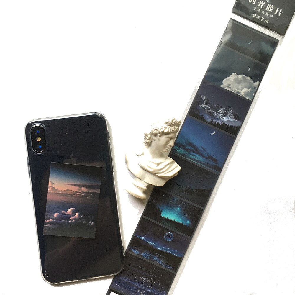 8Pcs/pack Time Fragment Series Journal Decorative Stickers Scrapbooking Stick Label Diary Stationery Album Film Stickers