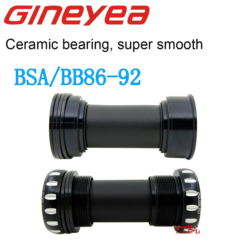 Gineyea bottom bracket bb86 bb91 bb91 BSA for shimano 22 24 19 41 mm ceramic road bike MTB red purple color