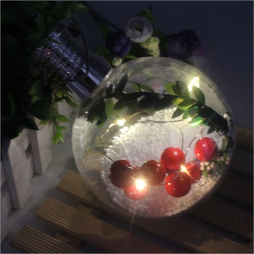 Vrolijk kerstfeest zonne-bolvormige led-lamp hangende hanglamp kerstboomdecoratie huislamp voor het jaar