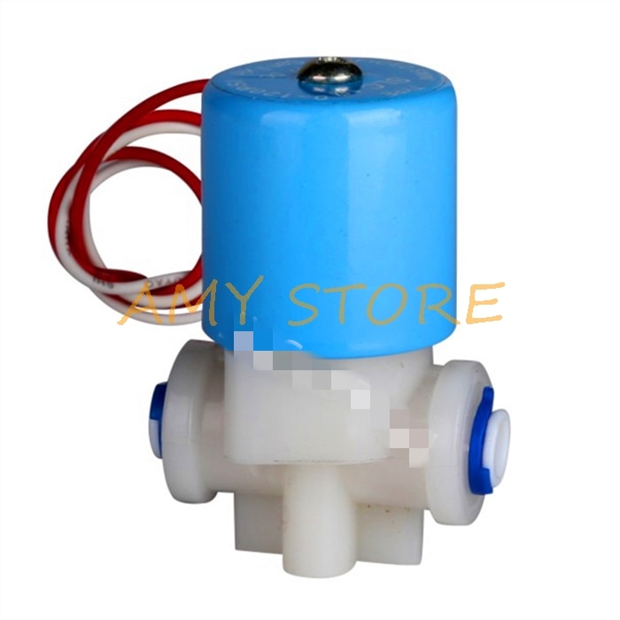 Électrovanne en plastique 1/4 "| Mini Valve pour osmose inverse RO Pure, 110" DC 6V 12V 24V AC 24V 220V V