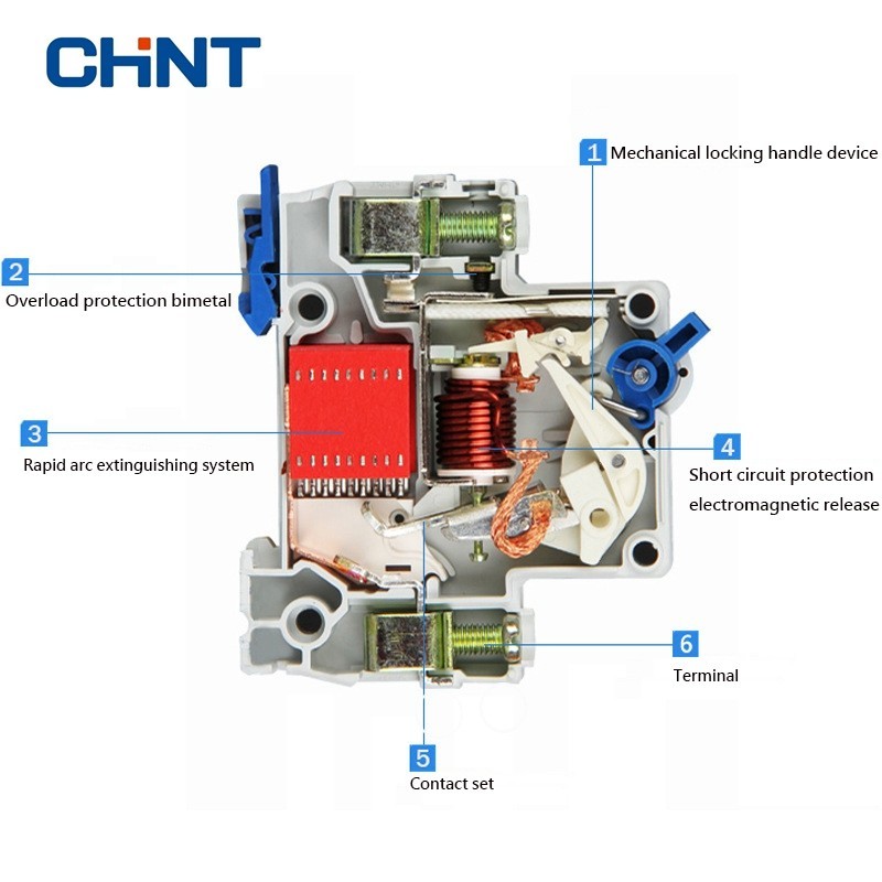 CHINT CHNT Miniatuur Circuit Breaker NXB-63 1 p 1A 3A 6A 10A 16A 20A 25A 32A 40A 63A 230 v 50 hz Air Schakelaar MCB DZ47