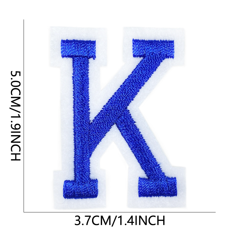 Parches para planchar con letras bordadas azules Para Ropa Mochila Parches Para Naszywki Letras alfabeto coser Bordadas Adhesivas Ropa: NICKEL