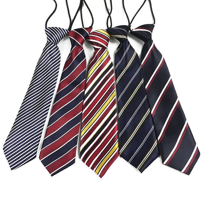 Stripe Plaid Satin Neck Tie Elastic School Boys Children Kids Baby Wedding Party Cravats Accessories Tie
