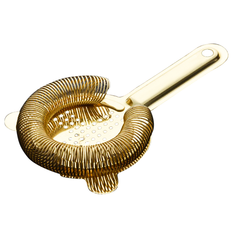 Colador de barra de acero inoxidable, colador Hawthorne, artículos de Bar, colador de cóctel con 2 puntas estabilizadoras