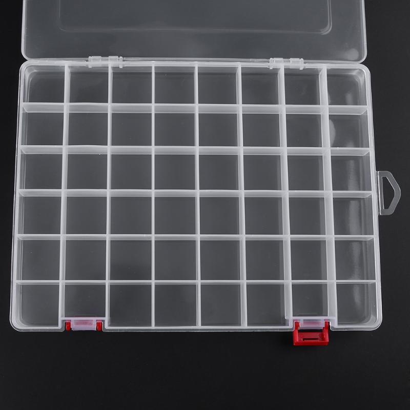 Plastic Storage Box 48 Compartment Transparent Pla... – Grandado