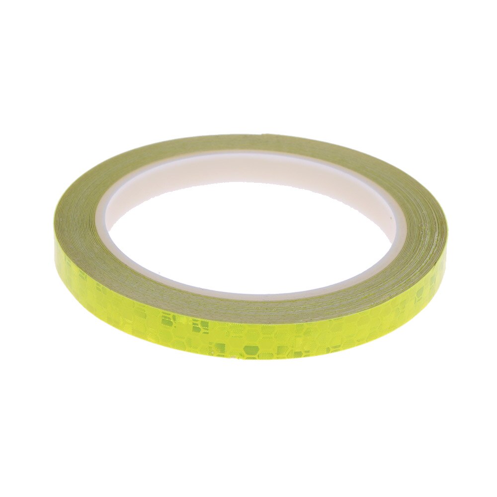 8m x 1cm Leuchtstoff Fahrrad Reflektierende Aufkleber Radfahren Band Reflektor Mtb Fahrrad Klebeband Sicherheit Fahrrad Rad Dekor: Gelb