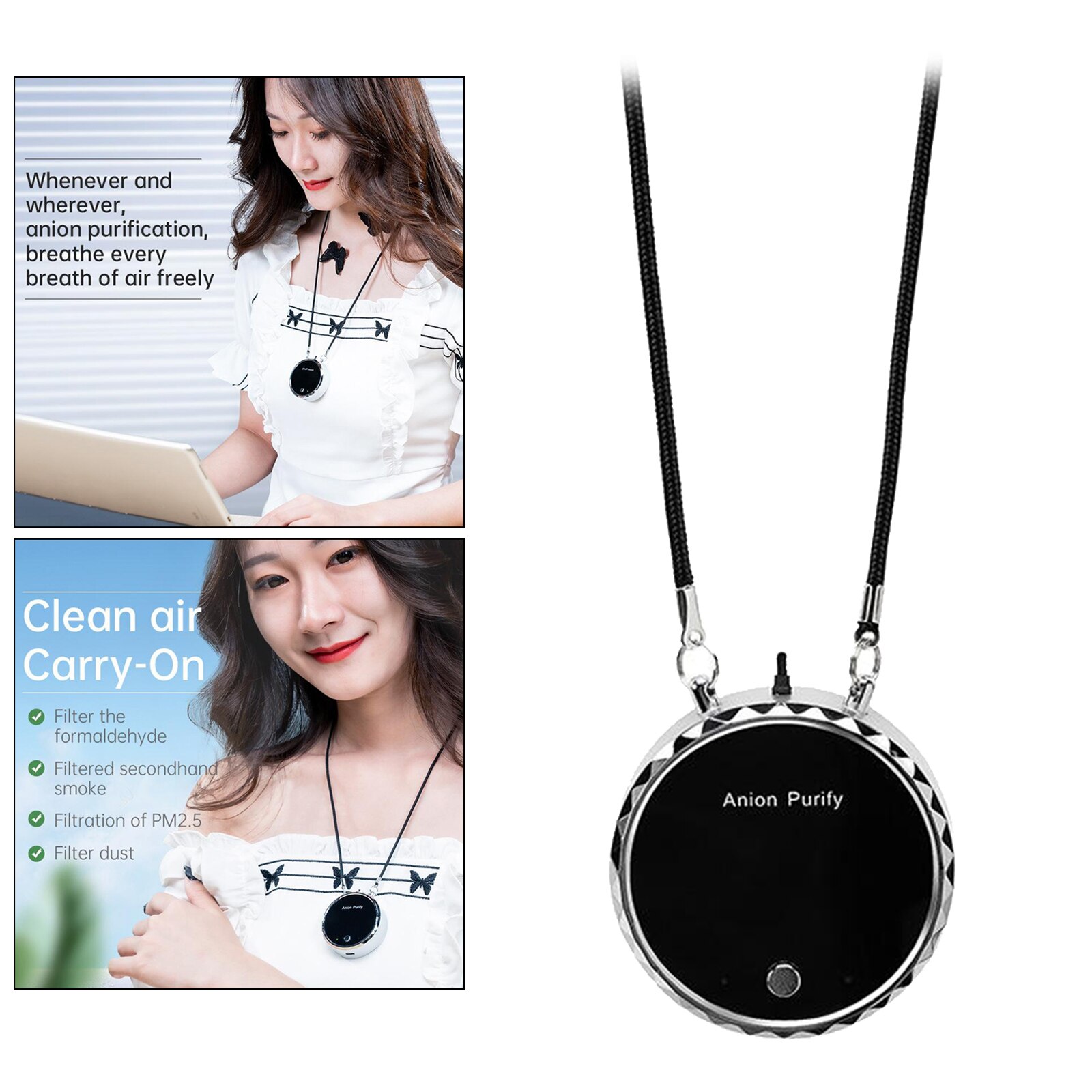 Necklace Personal Negative-Ion for Party, Office, School, Sleeping