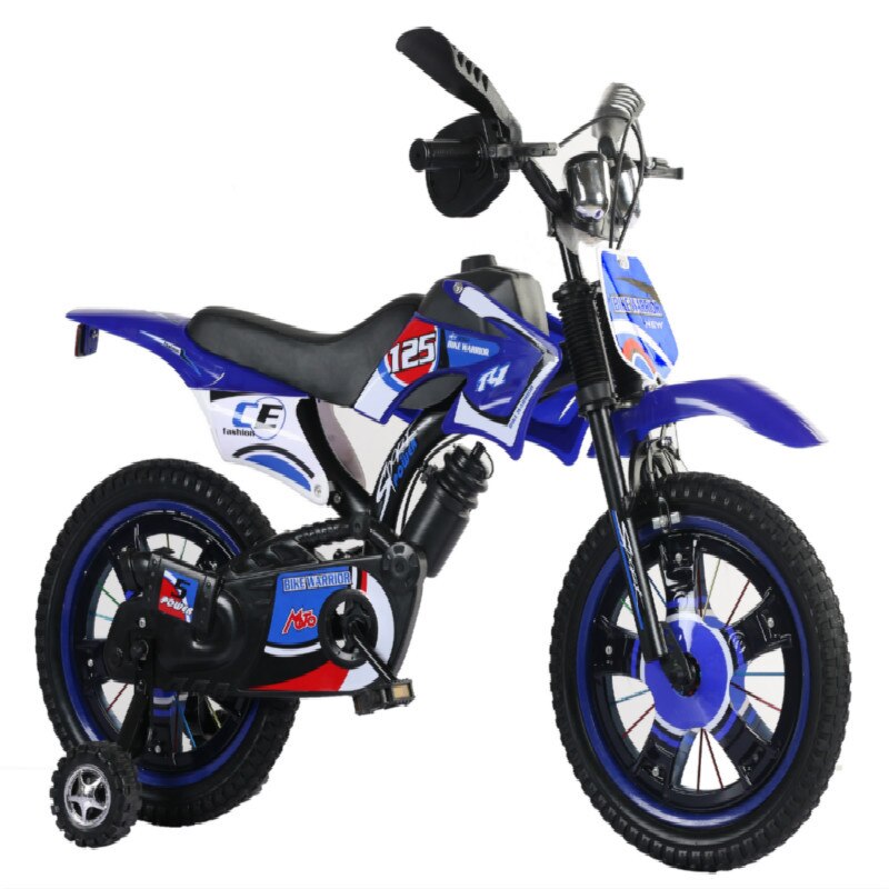 Simulazione per bambini motocicletta bicicletta per bambini 12/16/18/20 pollici Mountain Bike per bambini all&#39;aperto bicicletta per bambini giocattolo regalo per bambini: 16inch blue