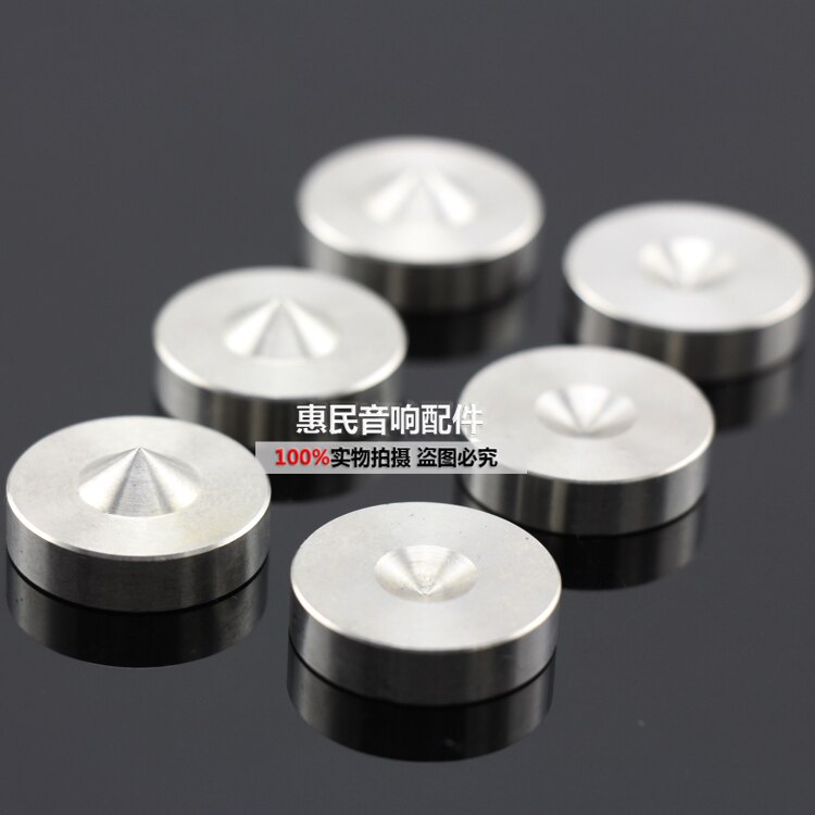 4x Rvs HiFi Speaker Spike Spikes Voeten base pad 24*6mm vloer disc